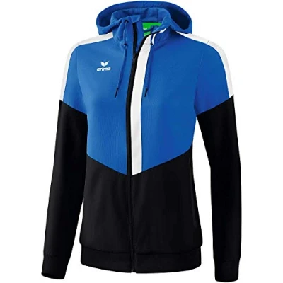 Afbeelding van Erima Squad tracktop jack met capuchon dames new royal/zwart/wit