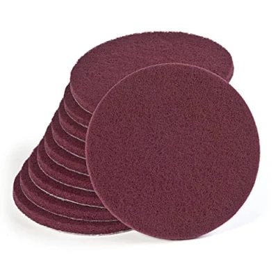 Afbeelding van Wfix 10 stuks klittenbandschuursponzen voor excentrische schuurmachines 150 mm P120 180 medium grof rood polijstspons metaal, inclusief roestvrij staal, steen, hout,