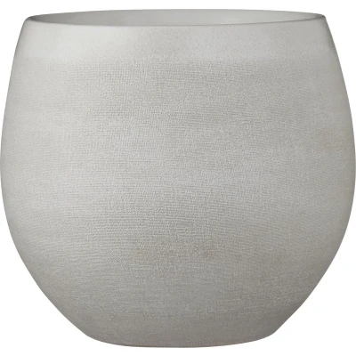 Afbeelding van Mica Decorations douro ronde bloempot gebroken wit maat in cm: 20 x 23