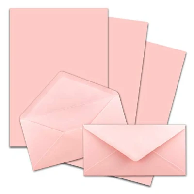 Afbeelding van FarbenFroh by Gustav Neuser 25 briefboogsets DIN A4 met enveloppen en nat lijmen roze