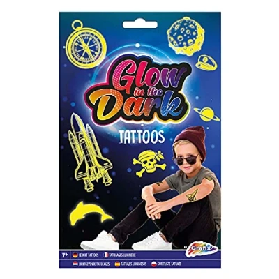 Afbeelding van Grafix Glow In The Dark Tattoos (1 stuk) assorti