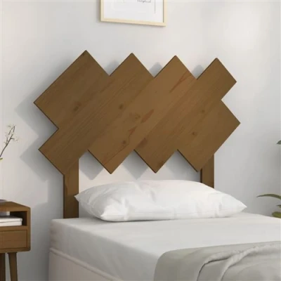 Afbeelding van Hoofdbord 92x3x81 cm massief grenenhout honingbruin