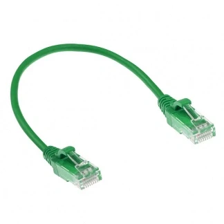 Afbeelding van ACT DC9700 LSZH U/UTP CAT6 Datacenter Slimline Patchkabel Snagless RJ45 Connectoren Groen 50 cm