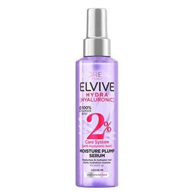 Afbeelding van L&#039;Oreal Paris Elvive Hydra Hyaluronzuur serum voor droog en gedehydrateerd haar, hydraterende behandeling alle haartypes, 150 ml