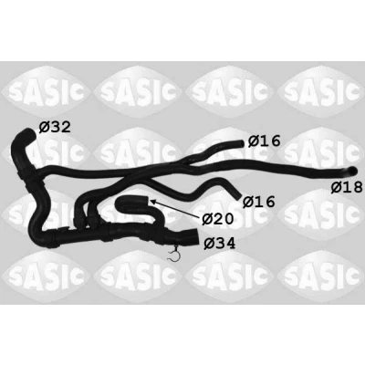 Afbeelding van SASIC 3404201 Koelwaterslang Links onder RENAULT: LAGUNA 3