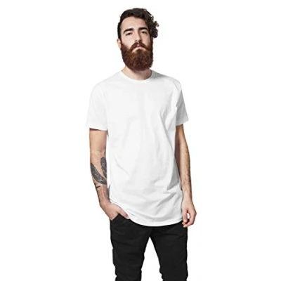 Image de Urban Classics T shirt pour homme Coupe longue Couleur unie Plusieurs couleurs Tailles XS 5XL, Blanc., 5XL