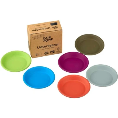 Afbeelding van Fairzone Onderzetters Voor Plantenpotten Gekleurd Rubber 6 Stuks