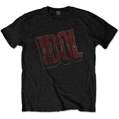 Afbeelding van Billy Idol Vintage Logo Heren T shirt M Zwart