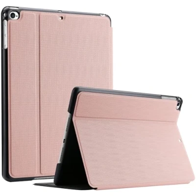 Afbeelding van ProCase Hoes voor iPad 9,7 inch, 6, 5, Air 2, 1, model: A1893 A1954 A1822 A1823 A1566 A1567 A1474 A1475 A1476, beschermhoes met valbescherming, stabiele magnetische flap, roze