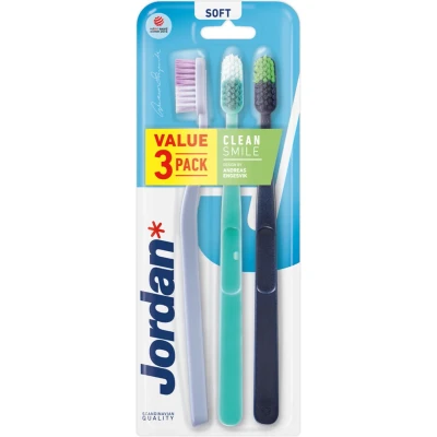 Afbeelding van Jordan Tandenborstel Clean Smile Soft 3 pack