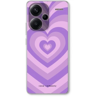 Afbeelding van Case Company® hoesje geschikt voor Xiaomi Redmi Note 13 Pro plus Hart Paars Soft Cover Telefoonhoesje Bescherming aan alle Kanten en Schermrand