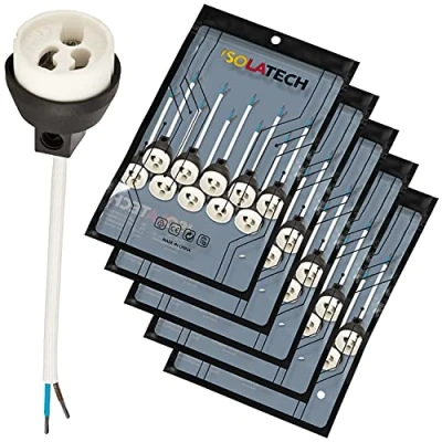 Afbeelding van ISOLATECH Brandvertragende keramische stopcontacten GU10 VDE RoHS 230 250 V 2 A max. 100 W 0,75 mm x halogeen led kabels (hier: 50 stuks)