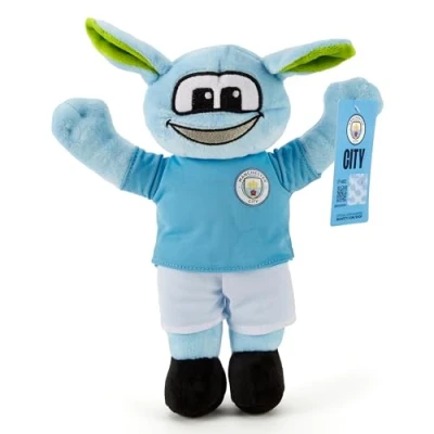 Afbeelding van Man City Moonchester Mascotte 30 cm ecologisch pluche dier Officieel gelicentieerde Manchester voetbalfans