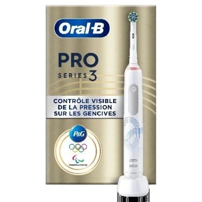 Image de Brosse à dents électrique Oral B Pro 3 Olympics Edition Limitée Blanc