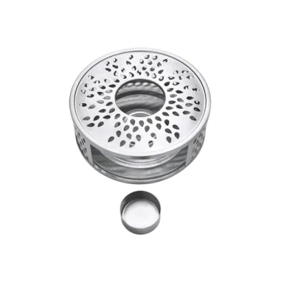 Afbeelding van Creano warmhouder van roestvrij staal met waxinelichthouder, theewarmer, koffiewarmer, waxinelichtje, stabiel, wiebelt niet, geschikt voor alle theepotten