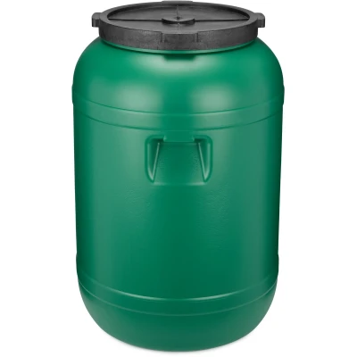 Afbeelding van Garronda 120L Kunststof Trommel Met Deksel Vat HDPE Voedselvat Tuin Hobbock Groen GD DOL Barrel Green