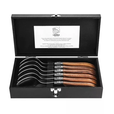 Afbeelding van Laguiole Style de Vie Luxury Line 6 soeplepels rozenhout