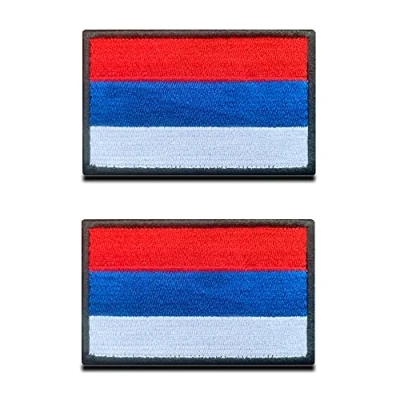 Afbeelding van 2 stuks Russische vlag, klittenbandsluiting, tactisch Russisch nationaal embleem, geborduurd met militaire klittenbanden voor rugzakken, kleding, tassen, uniform, vest, jersey reizen