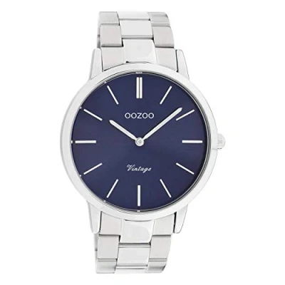 Afbeelding van OOZOO Vintage series zilverkleurige horloge met roestvrijstalen armband C20020 Ø42