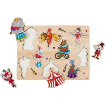 Afbeelding van Engelhart Houten Knopjes Puzzel Circus 9 Stukjes