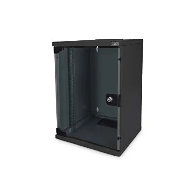 Image de Digitus DN 10 09U B Armoire montable sur mur noir, RAL 9005 9U 10&quot;