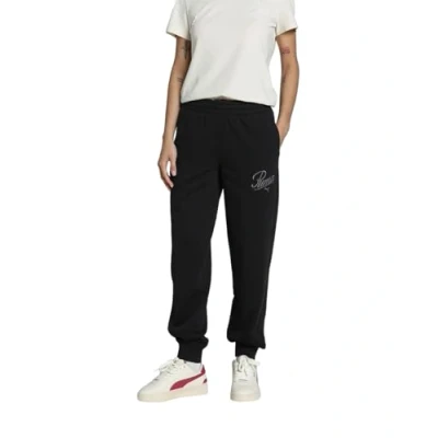Afbeelding van Puma ESS Script Comfort Jogging Trainingsbroek, Dames, Maat: Large, Black
