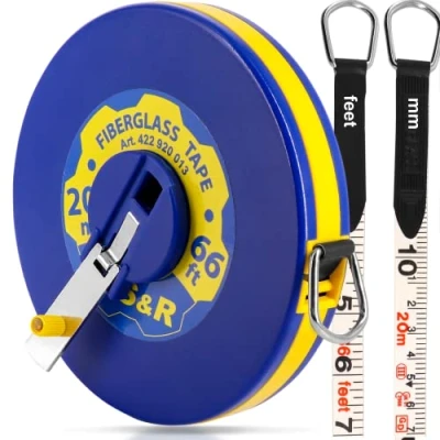 Afbeelding van S&amp;R Meetlint Glasvezel Decatter 20 M / 13 mm Professionele Flexometer Metrische Wasmachine Tape Meet 20M