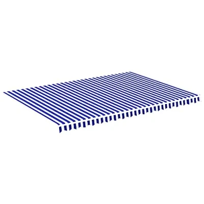 Image de vidaXL Tissu de remplacement pour auvent Bleu et blanc 5x3,5 m311922