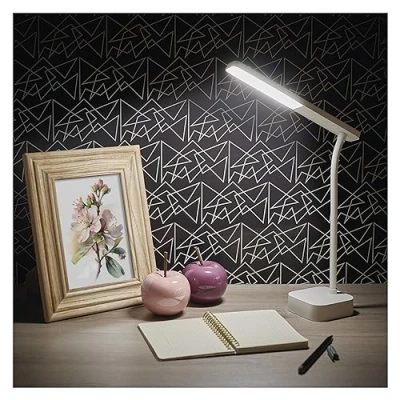 Afbeelding van EMOS LUCY Led bureaulamp, oplaadbaar via USB, 96 uur verlichtingsduur, vermogen 2 W, helderheid 100 lm, draadloos, flexibel, dimbaar, 1 m USB oplaadkabel, wit
