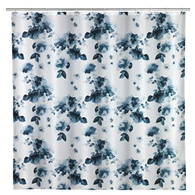 Afbeelding van Douchegordijn 180x200cm polyester Rose blauw