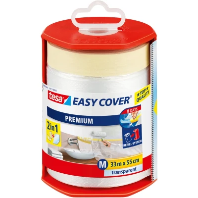 Afbeelding van tesa PREMIUM 59177 00003 03 Afdekfolie Easy Cover Transparant (l x b) 33 m 55 cm 1 stuk(s)