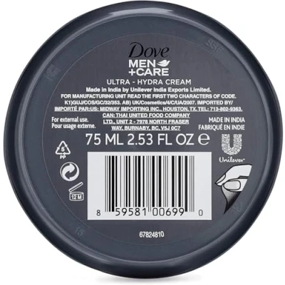 Afbeelding van Dove Bodycréme Men Ultra Hydra Cream Face, Hand &amp; Body 250 ml.