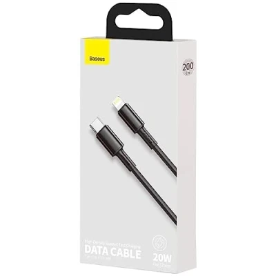 Afbeelding van Baseus High Density Braided USB C naar Lightning PD 20W Zwart 2M