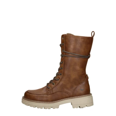 Afbeelding van Mustang Veterschoenen Hoog cognac Maat 43