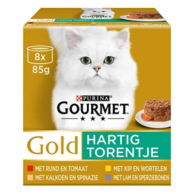 Afbeelding van 6x Gourmet Gold Hartig Torentje 8 x 85 gr