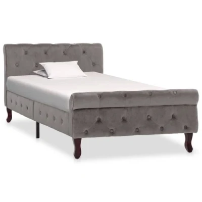 Afbeelding van Bedframe fluweel grijs 90x200 cm