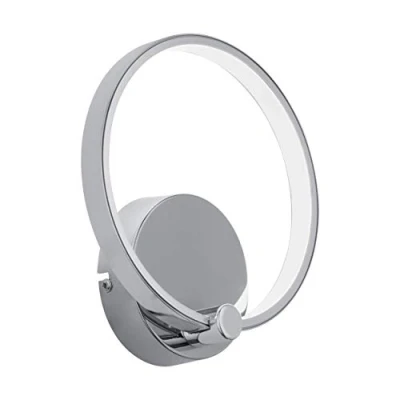 Afbeelding van EGLO Lasana Wandlamp 1 Lichts Chroom Wit
