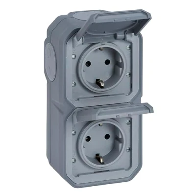 Afbeelding van Legrand 069744L Compleet Spatwaterdicht schakelmateriaal Plexo Grijs