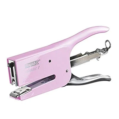 Image de Rapid pince agrafeuse classique k1 retro strawberry cream, r rose, capacit dagrafage 50 feuilles, profondeur d insertion 5
