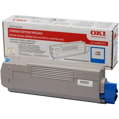 Afbeelding van OKI 43865723 Toner Cyaan