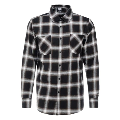 Afbeelding van Urban Classics Checked Flanell Shirt 6 Overhemd, Heren, Maat: XS, Black/white