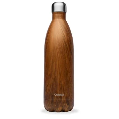 Image de Bouteille isotherme 1L wood Qwetch