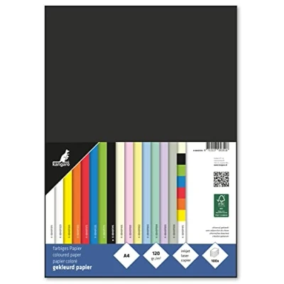 Afbeelding van Papier Kangaro, Zwart