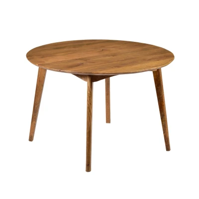 Afbeelding van Elias eettafel mangohout rond 120 cm