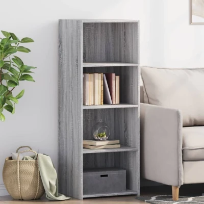 Afbeelding van Hoge kast 45x41x124 cm bewerkt hout grijs sonoma eikenkleurig