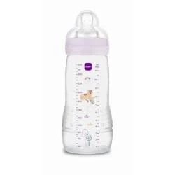 Afbeelding van Biberon Easy Active Décoré 330ml Lilas Tétine Débit X
