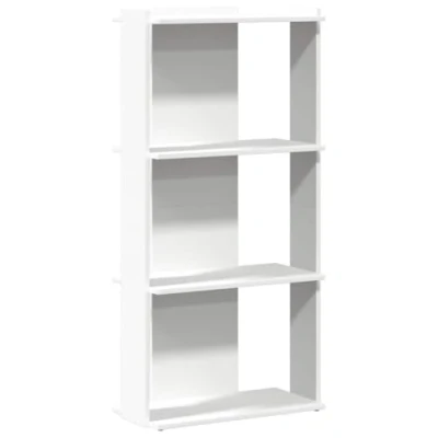 Image de vidaXL Bibliothèque à 3 niveaux blanc 60x30x120 cm bois d&#039;ingénierie860265