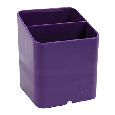 Afbeelding van Exacompta Ref. 67720D doos met 10 pennenkoppen PEN CUBE Iderama 2 vakken in verschillende maten en hoogtes afmetingen 7,4 x 9,3 cm kleur violet