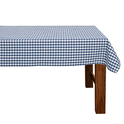 Afbeelding van FILU tafelkleed 140 x 240 cm blauw/wit geruit (kleur en grootte naar keuze) hoogwaardig vervaardigde van 100% katoen