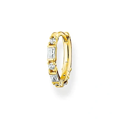 Afbeelding van Thomas Sabo CR666 414 14 Creoolse oorbellen, tweekleurig, 18 karaat (750), één maat, Sterling zilver, kubische zirkonia, Zirkonia
